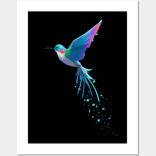 Colorful Hummingbird Posters and Art